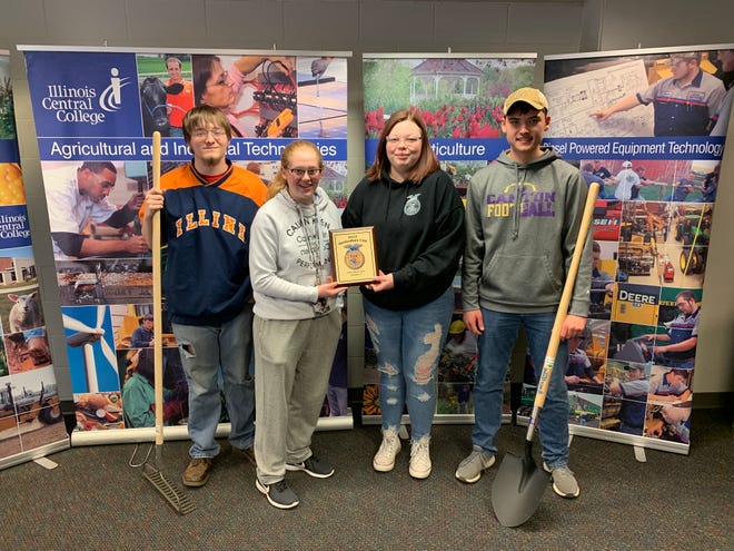 Pictured are members of the Canton FFA Chapter who competed in the Section 12 Horticulture Contest hosted by Illinois Central College.
They placed first overall overall as a team.