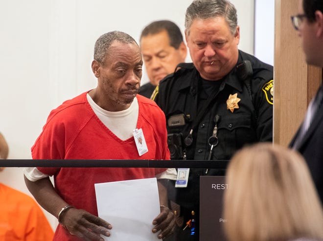 Anthony Gray, who is charged with fatally stabbing Alycia Reynaga, a 15-year-old Stagg High School student, returns to court on Monday, Nov. 28, 2022.