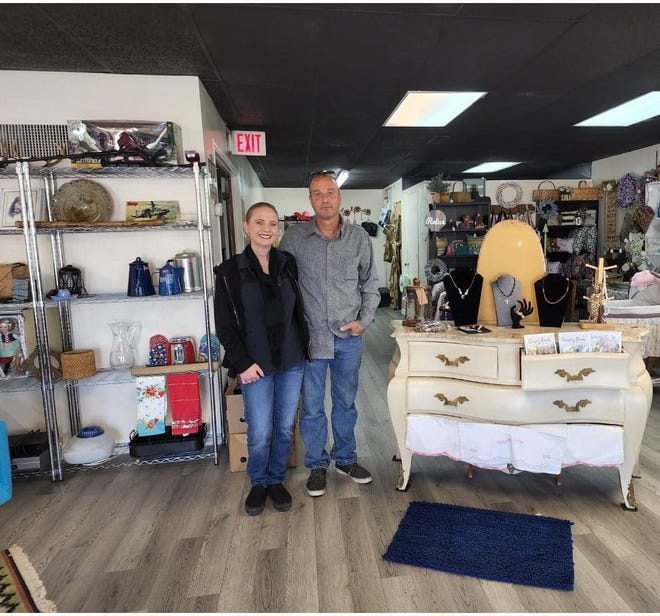 Travis and April Ashbrook recently opened their store Treasure Trove on U.S. 70 East in James City.