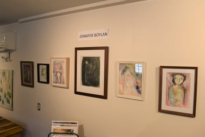""My painting style I think can be described as ethereal and whimsical," said Jennifer Boylan, one of three artists currently on display at Hot Springs' 339 Gallery. "I love painting and am a self-taught artist.  A lot of my paintings are inspired by poetry, myth, fairytales and music.Jennifer Boylan."