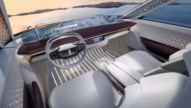 The Star Concept seats four and in an interior that features digital displays, crystalline lighting and backlit doors.