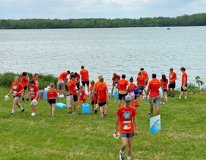 Participants take part in a past Global 6K for Water at Prairie Creek Reservoir.