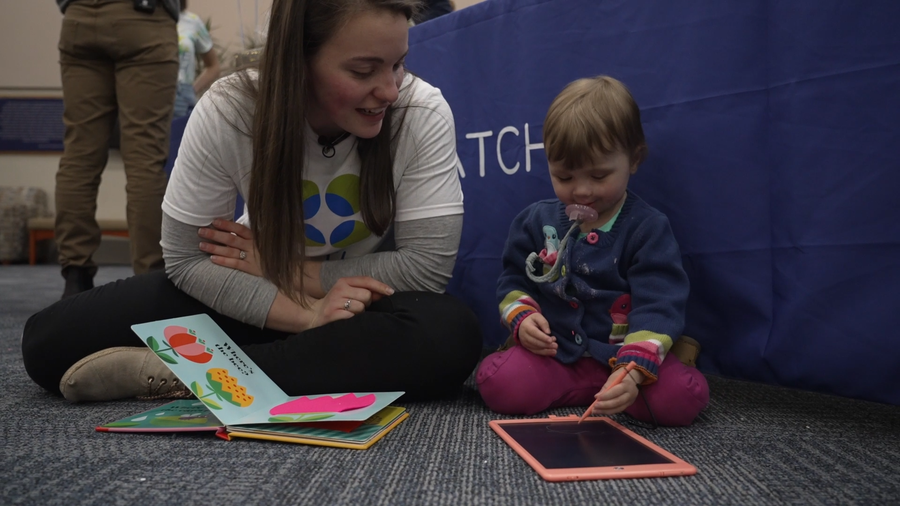One year after Shawen Christenson-Bueckers' bone marrow donation saved the life of 2-year-old Amelia Bellemore, the pair finally met at BYU in Utah.