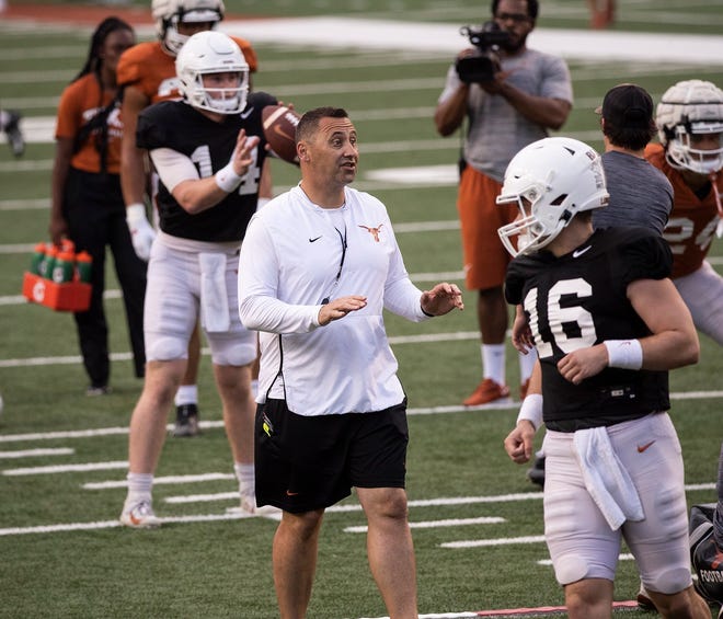 Texas coach Steve Sarkisian will lead his Longhorns into his second Orange-White spring game Saturday. It will be more of a controlled scrimmage, but fans should get a glance at the two quarterbacks fighting for the starting job and new faces on both offense and defense.