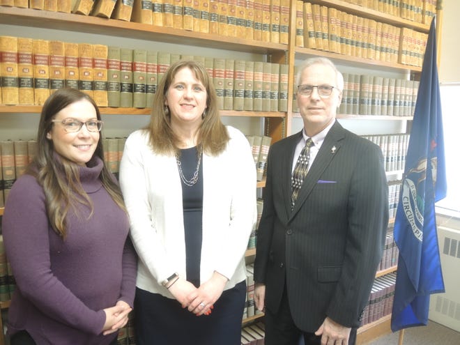 Pictured (from left) are Tiffany Weber, crime victim advocate, Manda Breuker, chief assistant prosecuting attorney, and Otsego County Prosecuting Attorney Michael Rola. They encourage crime victims to become knowledgable about their rights in the justice system.