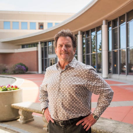 SOUTHBRIDGE - Chip Norton outside the Southbridge Innovation Center Thursday, April 21, 2022.