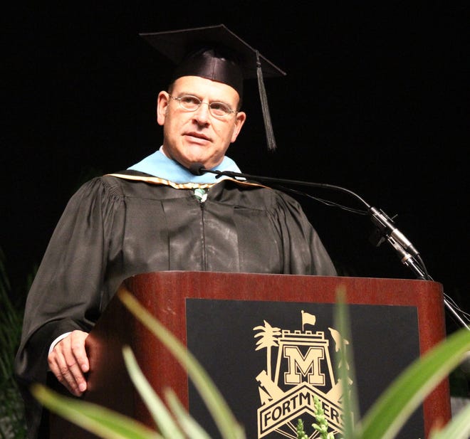 Former Fort Myers High School Principal David LaRosa addressing the Class of 2013.