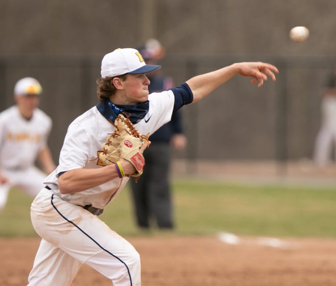 Hartland's Gannon Grundman struck out seven batters in a 7-0 loss to Orchard Lake St. Mary's.