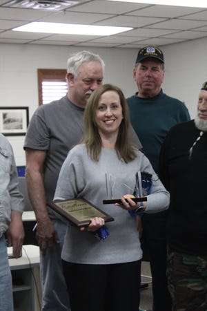 Cheboygan County Veterans Service Officer Sara Cunningham was honored Thursday afternoon by the Cheboygan County Veterans Subcommittee, recognizing her as the first ever Hometown Hero of the Year for everything she does for local veterans.
