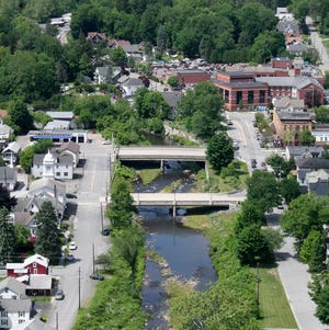 The view from Irving Cliff as it appears in modern times. A beautiful snapshot of downtown Honesdale.