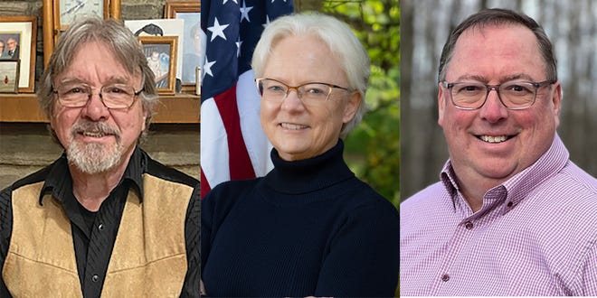 From left to right: Robert Beierle (R), Marian Keegan (D) and Joseph Adams (R) are among the 2022 candidates for the 139th District of the Pennsylvania House.