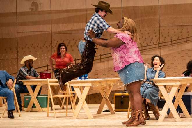 Hennessy Winkler, Sis, and the company of the national tour of Rodgers & Hammerstein's "Oklahoma!"
