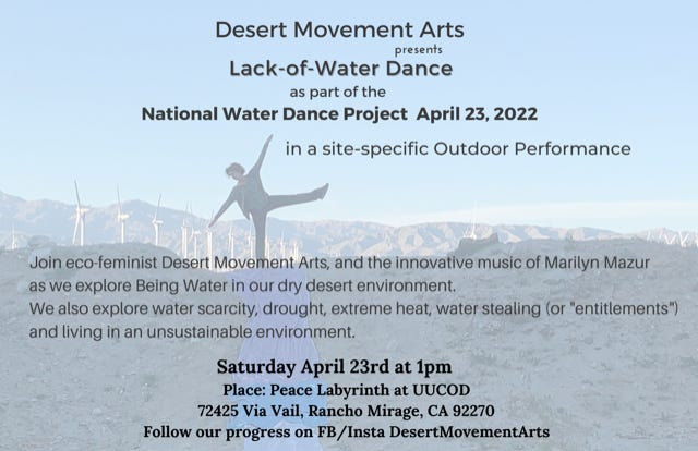 Desert Movement Arts will present its new piece, "Lack-of-Water Dance," on April 23.