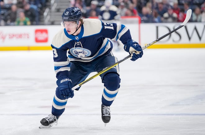 Columbus Blue Jackets forward Kent Johnson will play for Canada at the IIHF Men's World Championships, his third international tournament of the year.