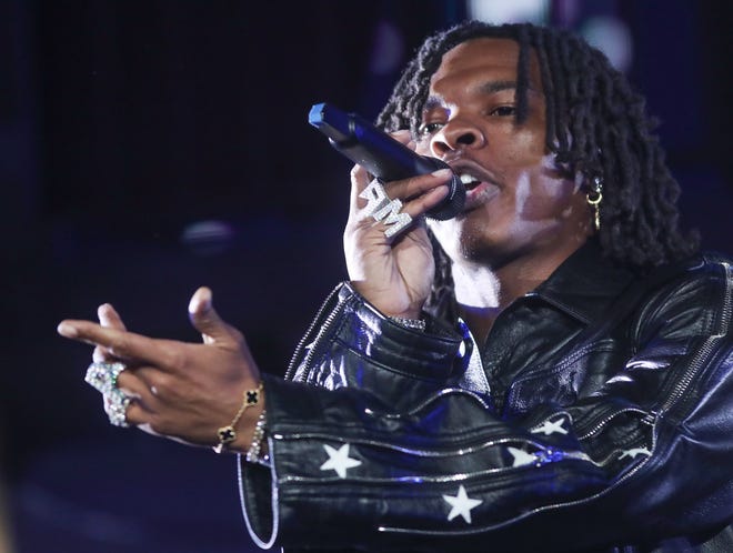 Lil Baby performs on the Coachella Stage at the Coachella Valley Music and Arts Festival in Indio, Calif., April 22, 2022.