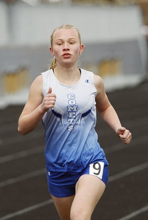 Central Crossing junior Hannah Scoggin ran a personal-best 2:28.8 in the 800 on April 22 at Westerville South’s Wildcat Invitational. Her top time in the 800 last season was 2:41.75.