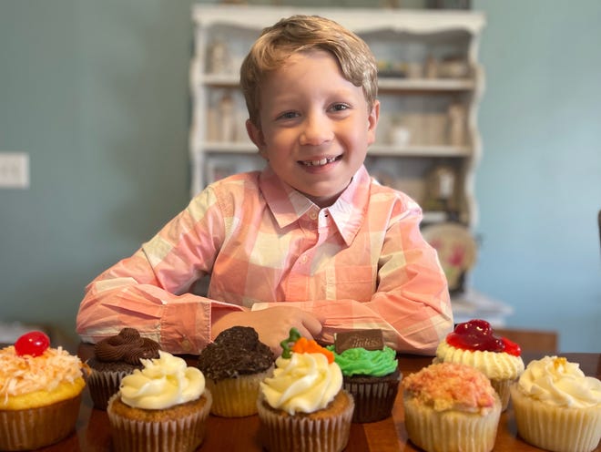 Raleigh Gibbons, 8, a student at Silas Elementary School, is the inspiration behind Sugar Daddy's Bakery in Galesburg.