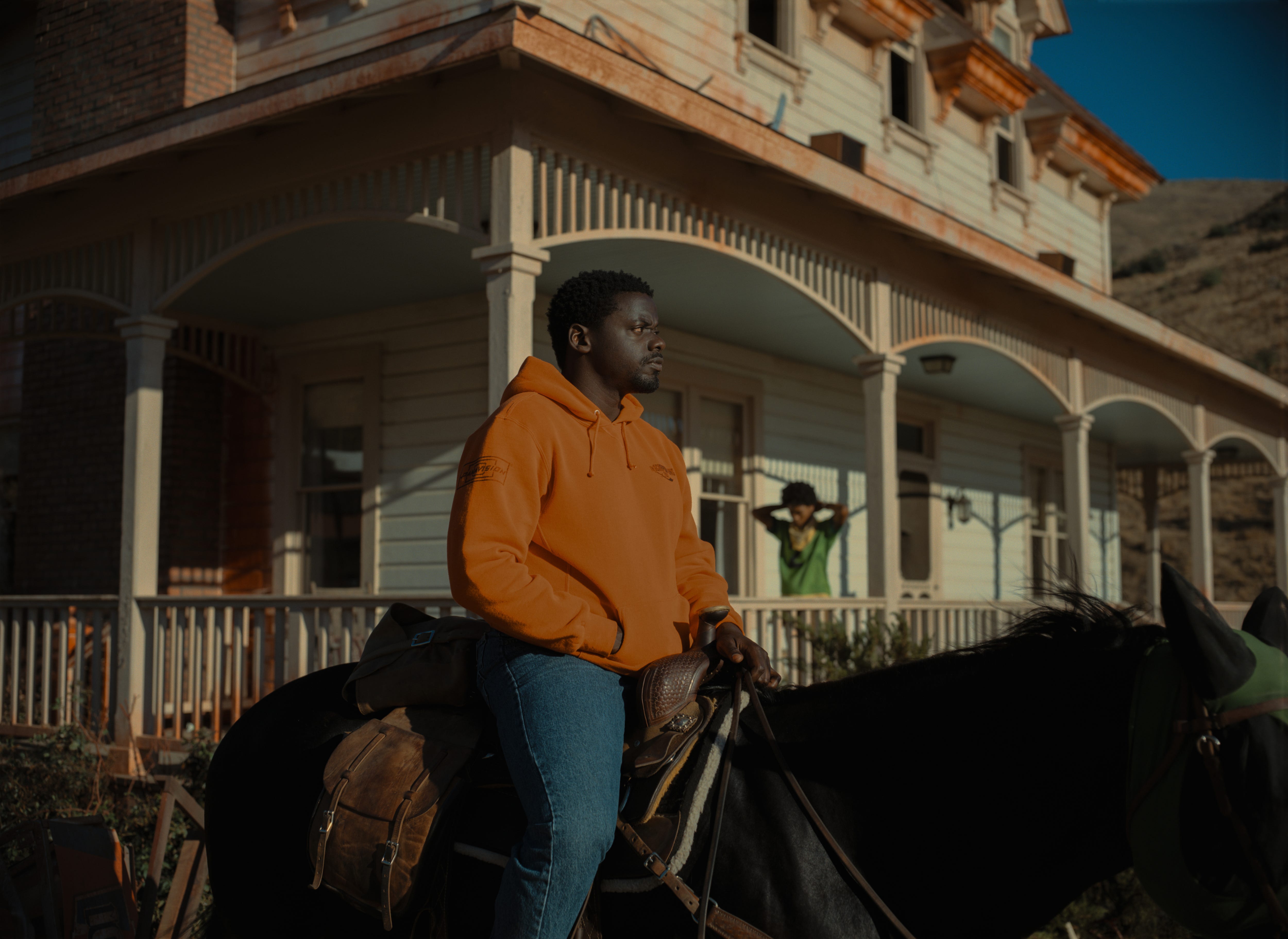 Daniel Kaluuya and Keke Palmer play horse trainers living in a California gulch where strange things start happening in Jordan Peele's horror film 'Nope.'