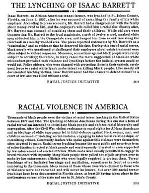 Language for a marker that will be placed on the St. Augustine visitor center grounds.