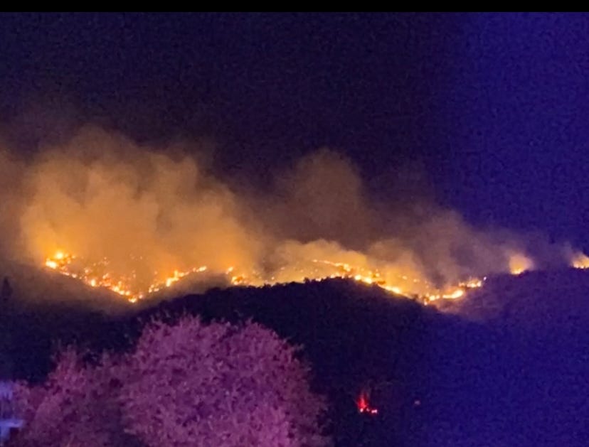 Large grass fire near Highway 115 in Andrews County