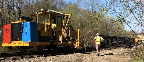 Repair last week on ABC Rail Line near Towner’s Woods near Brady Lake.