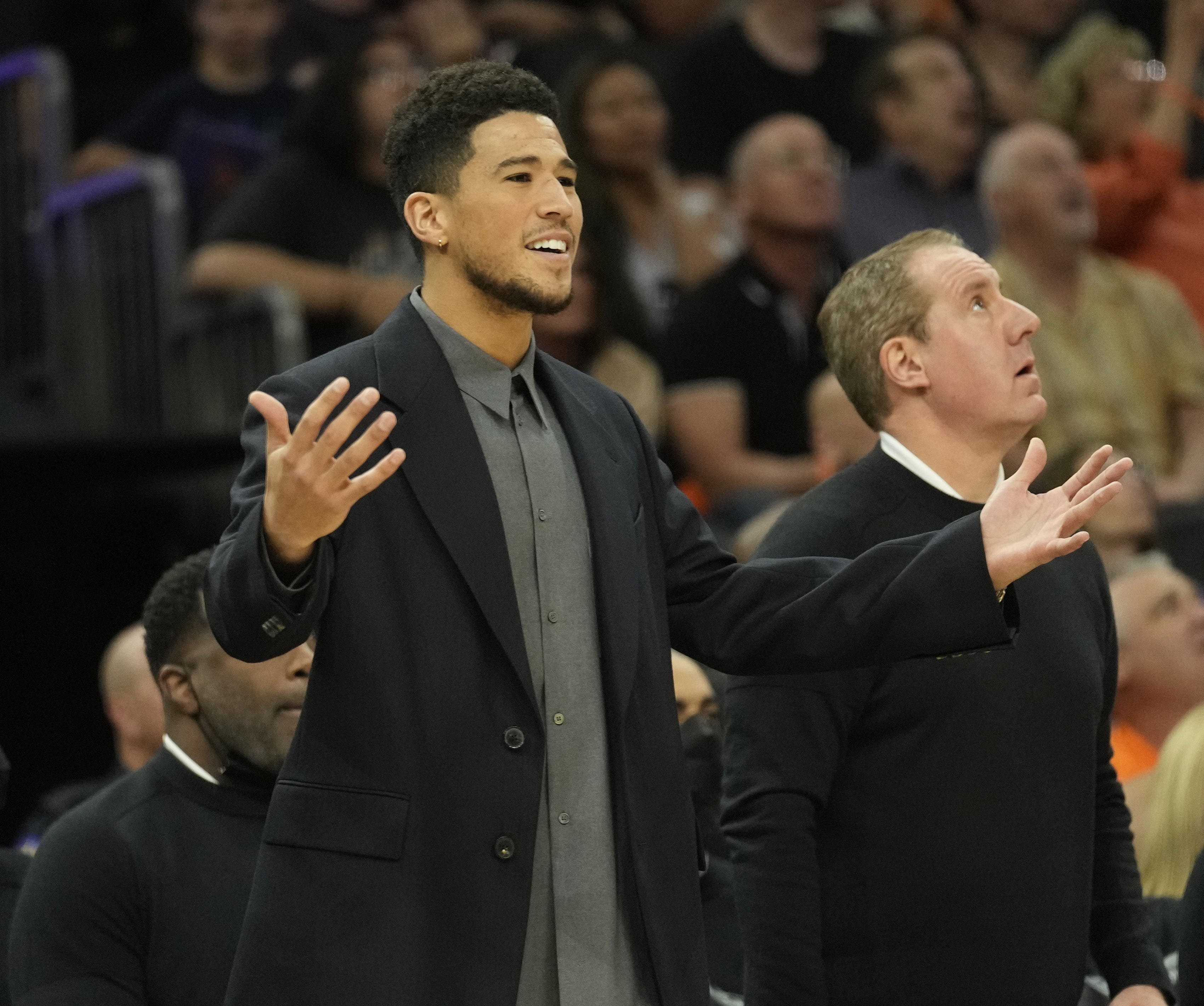 Injured Devin Booker Listed As Out For Game 6 With Suns Up 3 2 Injured Devin Booker Listed As Out For Game 6 With Suns Up 3 2