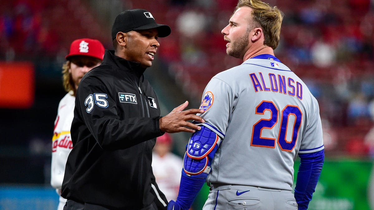 Pete Alonso was hit in the head by a pitch from Cardinals reliever Kody Whitley on Tuesday.
