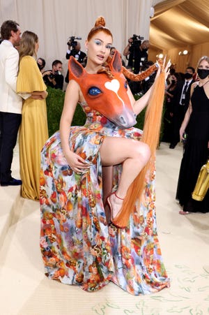 In 2021 Kim Petras did it for the horse girls of American fashion at the Met Gala Celebrating In America: A Lexicon Of Fashion.