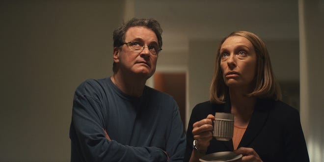 Colin Firth and Toni Collette in "The Staircase"