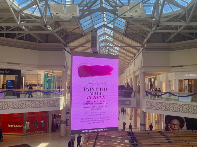 Calling attention to mental health issues and recovery, Paint the Mall Purple is at Freehold Raceway Mall on Sunday, May 1, 2022.