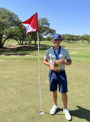 San Angelo Cornerstone Christian School sophomore Colin Leonard won the TAPPS 1A boys medalist golf championship April 25-26, 2022, in Glen Rose.