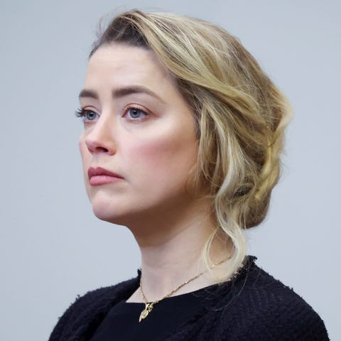 Actor Amber Heard arrives in the courtroom at the 