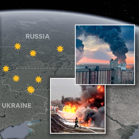 mysterious explosions and fires in Russia
