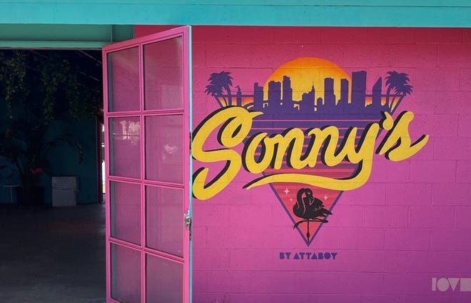 Sonny's is a bar on the grounds of the Stagecoach country music festival in Indio that is serving up serious '80s vibes and frosty blender drinks on Friday, April 29, 2022.