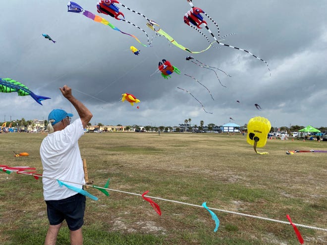 Kites soar at the Rockport Kite Festival on Saturday, April 30, 2022. The festival returned after a two-year hiatus due to the COVID-19 pandemic.