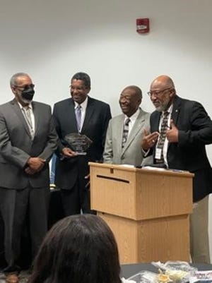 On April 21, the Arnold Fields Community Endowment of Hampton County was selected to receive the state level “Preserving Our Places in History” award for a group/organization The award was accepted by (pictured from left to right) Al Wiggins, Board Member, Roy Hollingsworth, Chairman AFCE, and Charlie A. Grant, JR, Ex-offico.