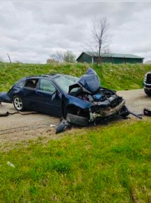 Sunday afternoon just prior to 2 p.m., a 15-year old male was the only occupant of the vehicle which sustained major damage in a rollover wreck.
