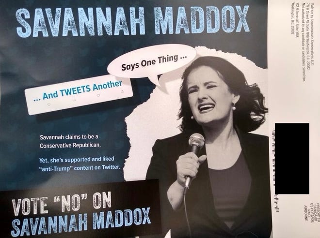 A controversial mailer from a group called Commonwealth Conservatives attacking state Rep. Savannah Maddox, R-Dry Ridge