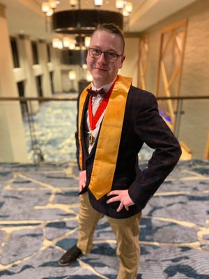 Marion Technical College student Andrew Schoppelrei was recently elected Division 1 vice president of the Phi Theta Kappa Honor (PTK) Society.