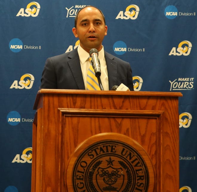 Vinay Patel was officially introduced as the new men's head basketball coach at Angelo State University during a press conference Monday, May 2, 2022.