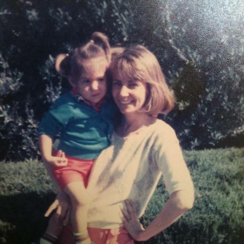 The author with her mother in 1986.