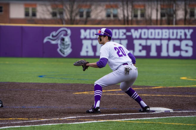Monroe-Woodbury's A.J. Lugo won Varsity 845 Baseball Player of the Week after he tallied eight RBI over three games this week, including a three-run home run in a win over Minisink Valley.