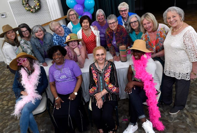 Members of the Abilene Woman's Club Foundation were surprised Tuesday by a group from the Abilene Community Foundation with an award given in memory of Roy Helen Ackers, the "Absolutely Fabulous Prize," May 3, 2022. The Woman's Club was holding a watch party for Abilene Gives.