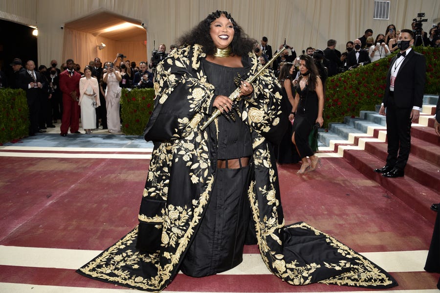 May 2, 2022: Lizzo attends The Metropolitan Museum of Art's Costume Institute benefit gala.