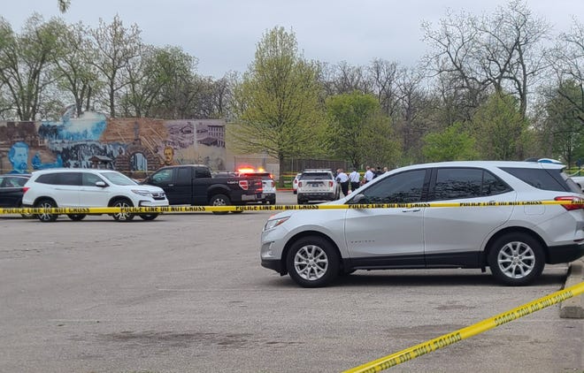 Columbus police investigate a May 4 shooting at Westgate Park on the Hilltop that left one person dead and another injured.