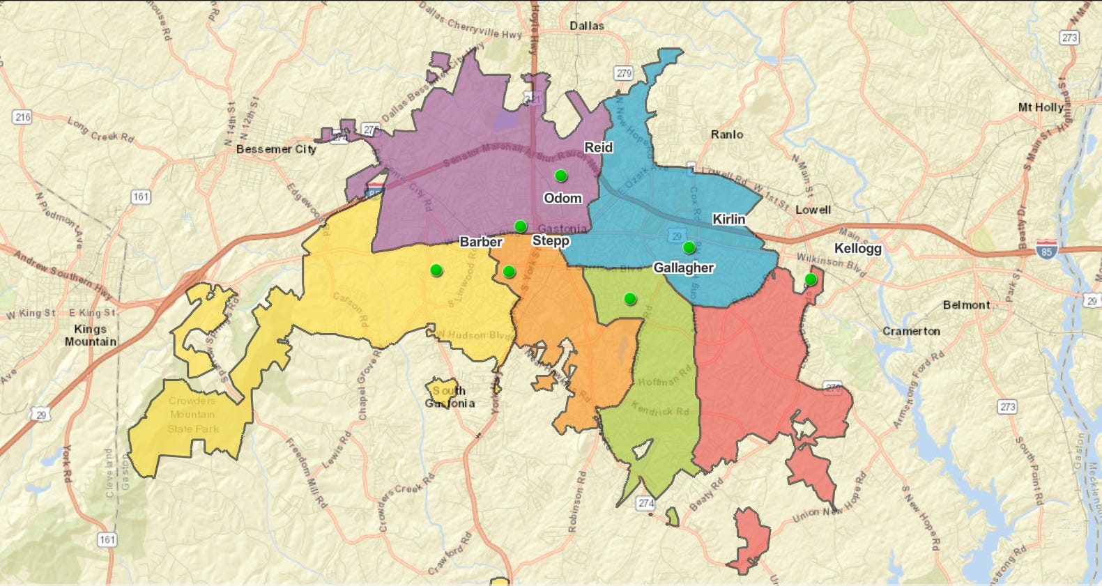 Gastonia Zip Code Map Gastonia City Council Makes Final Decision On Redrawing Ward Maps