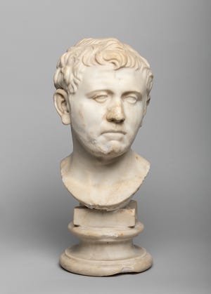Portrait of a man, Roman marble, rented from late 1st century BC to early 1st century BC, Bavarian state government-owned palaces, gardens and lakes