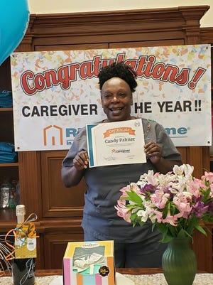 The national organization Right At Home recognized Candy Palmer as one of nine Caregivers of the Year for her work as an in-home caregiver to the sick and elderly during Hurricane Florence and the COVID-19 pandemic.