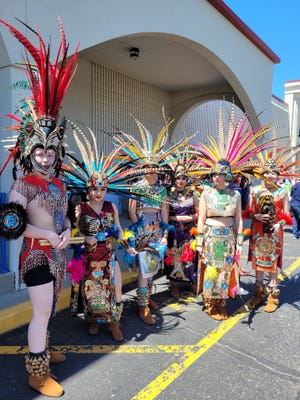 Members of Dance Academy of Mexico prepare to perform at the Cinco de Mayo Family Festival.