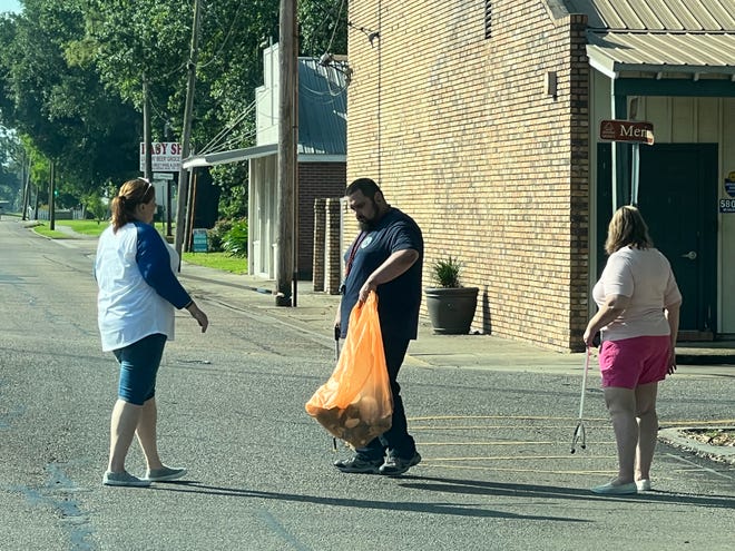 Members of the Plaquemine Main Street Program were among those who volunteered their time Saturday to the citywide cleanup.